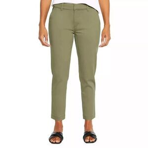 Banana Republic - Slim Straight Cropped Chino Pants in Olive Green - size 10